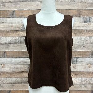 Karen Steven’s Brown Sleeveless Top with Studded